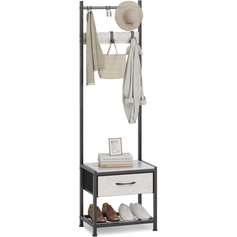 “Leader Accessories” drēbju pakaramais ar soliņu.