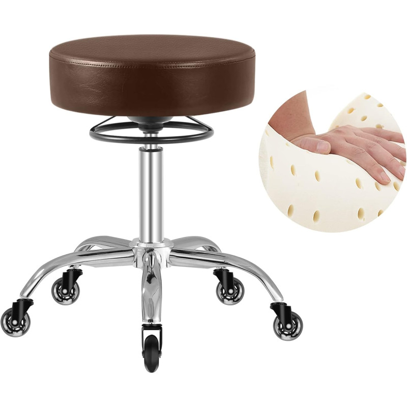 “OUTMASTER” augstumā regulējams krēsls ar riteņiem.