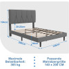 Polsterēts gultas rāmis 160 x 200 cm.