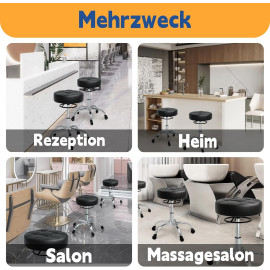 Augstumā regulējams krēsls ar gredzenveida pacelšanas mehānismu.