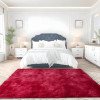 “Linyingdian” pūkains paklājs viesistabai, guļamistabai, vīna sarkanā krāsā, 160 x 200 cm.