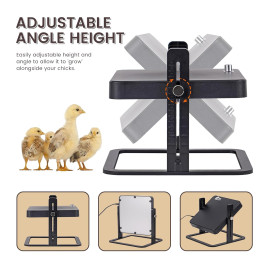 MOGOULUA cāļu sildvirsma 15 W, regulējama temperatūra no 45 °C līdz 70 °C.