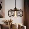 FRIDEKO HOME piekaramā lampa melnā krāsā.