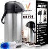 Vondior Airpot sūknējamais termoss 3 litri – profesionāls nerūsējošā tērauda kafijas termoss ar dozatoru.