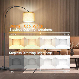 “OUTON” loka grīdas lampa ar tālvadības pulti.