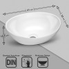 VMbathrooms Premium ovāla izlietne ar Lotus efektu.