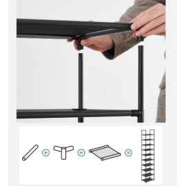 SONGMICS apavu plaukts ar 9 līmeņiem 33 x 33 x 157 cm.