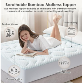 EHEYCIGA virsmatracis 140 x 200 cm Memory putu, pelēks.