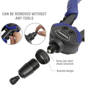 WORKPRO 5-in-1 kniedēšanas komplekts.