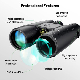 Kylietech 12x42 tālskatis pieaugušajiem.