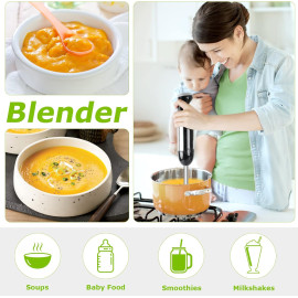 Bonsenkitchen HB3203 4-in-1 elektriskais rokas blenderis.