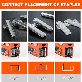 ValueMax skavotāju pistoles komplekts, 3 in 1 skavotājs ar 3000 skavām mēbelēm, kokam, DIY, amatniecībai