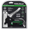 TOOLZILLA trīs vienā skavotāju pistole un 600 skavu izlases komplekts.