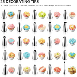 MENNYO 55 gab. kūku dekorēšanas komplekts.