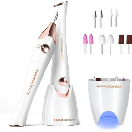 TOUCHBeauty elektriskā nagu vīle  5in1 Profesionāls manikīra/pedikīra komplekts ar statīvu