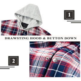 KEFITEVD Vīriešu flaneļu, ziemas, stepēta jaka ar siltu oderējumu