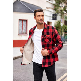 COEVALS CLUB Vīriešu flaneļu, ziemas, stepēta jaka ar siltu oderējumu