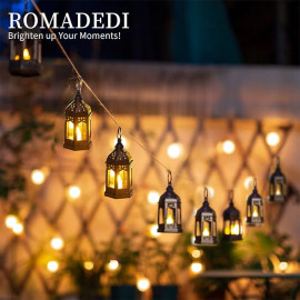 Romadedi mini ​​piekarināmas laternas ar LED svecēm