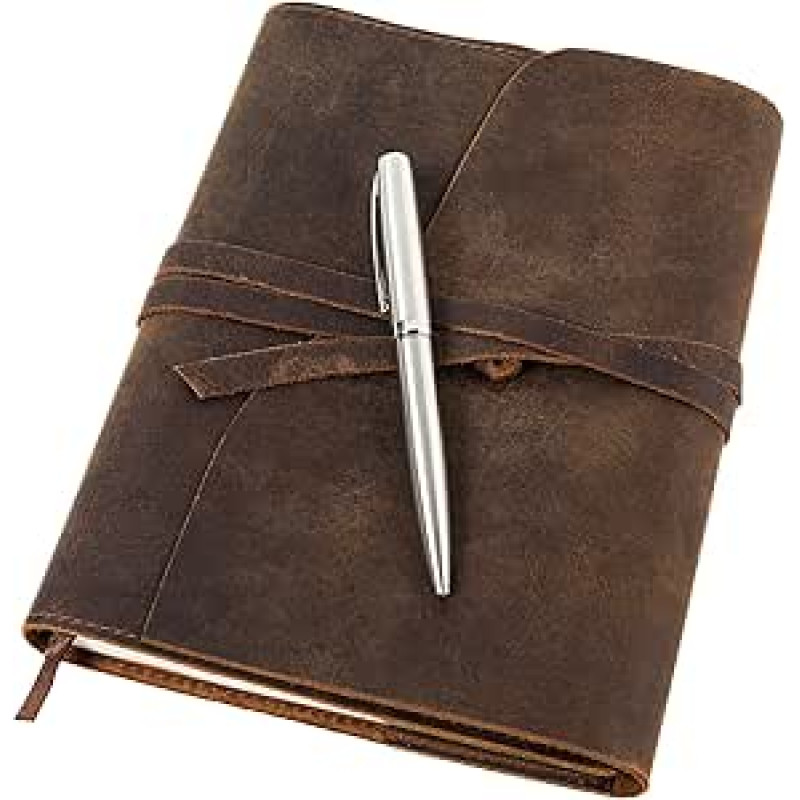 Moonster atkārtoti uzpildāmā A5 ādas dienasgrāmata