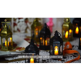 Romadedi mini ​​piekarināmas laternas ar LED svecēm